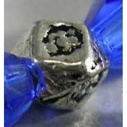 Perlas espaciadoras de plata tibetana AB959-1