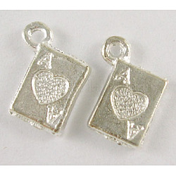 Tibetan Silver Color Plated Charms, Lead Free & Cadmium Free, Silver Color Plated, about 6.5mm wide, 11mm long, Hole: 1mm