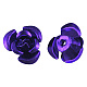 アルミ製ローズフラワー  小さな金属ビーズ  暗紫色  8x6mm  穴：1mm  約920~950個/袋 AF8MM005Y-1