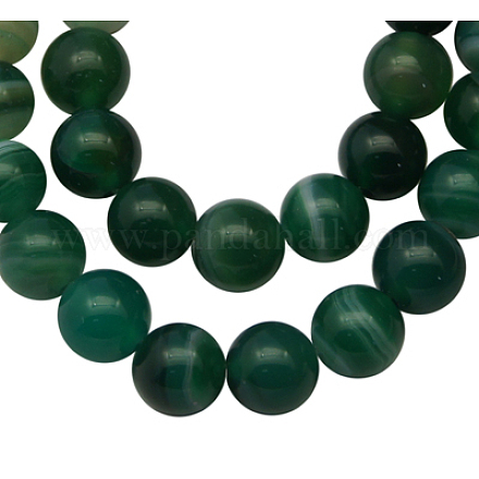 Chapelets de perles en agate à rayures naturelles/agates à bandes AGAT-6D-5-1