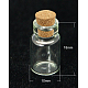 ガラスボトル  コルク栓付き  ビーズの容器  ウィッシングボトル  透明  18x10mm  木製のプラグ：6-7x6~6.5mm  容量：1.5ml（0.05液量オンス）  ボトルネック：直径7mm AJEW-H004-6-1