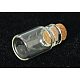 ガラスボトル  コルク栓付き  ビーズの容器  ウィッシングボトル  透明  18x10mm  木製のプラグ：6-7x6~6.5mm  容量：1.5ml（0.05液量オンス）  ボトルネック：直径7mm AJEW-H004-6-2