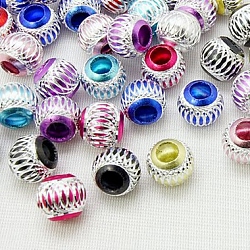 Aluminum Beads, Round, Mixed Color, 10mm, Hole: 3.5mm