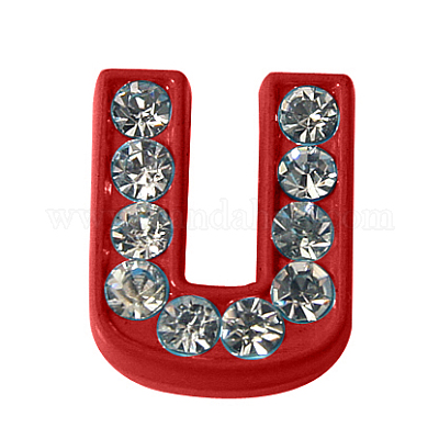 Wholesale Alloy Letter Slide Beads 