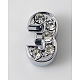 Alloy Number Slide Charms ALRI-A114-3-1