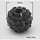 Metal Alloy Rhinestones Beads ALRI-B032-2-1