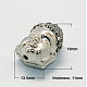 Perles de strass en alliage de platine ALRI-H169-2-1