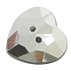 2-Hole Acrylic Faceted Heart Sewing Buttons AR2970-16MM-19-2