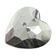 2-Hole Acrylic Faceted Heart Sewing Buttons AR2970-18MM-02-2
