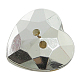 2-Hole Acrylic Faceted Heart Sewing Buttons AR2970-18MM-30-2