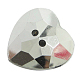 2-Hole Acrylic Faceted Heart Sewing Buttons AR2970-24MM-27-2