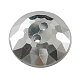 Boutons de couture ronds plats à facettes en acrylique avec 2 trou AR3229-15-02-2