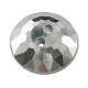 Boutons de couture ronds plats à facettes en acrylique avec 2 trou AR3229-21-38-2