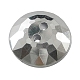 Boutons de couture ronds plats à facettes en acrylique avec 2 trou AR3229-25-07-2