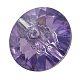 1-Hole Acrylic Rhinestone Faceted Flat Round Sewing Shank Buttons ARG324-15-09-1