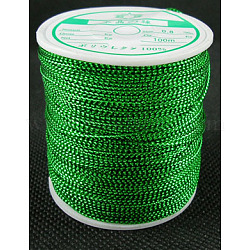 Metallic Thread, Embroidery Thread, Green, 0.8mm/strand, about 109.36 yards(100m)/roll