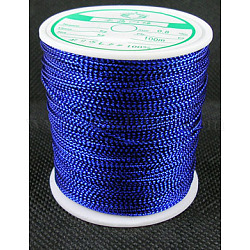 Metallic Thread, Embroidery Thread, Blue, 0.8mm/strand, about 109.36 yards(100m)/roll