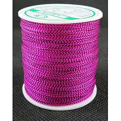 Metallic Thread, Embroidery Thread, Fuchsia, 0.8mm/strand, about 109.36 yards(100m)/roll