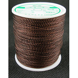 Metallic Thread, Embroidery Thread, Deep Brown, 0.8mm/strand, about 109.36 yards(100m)/roll