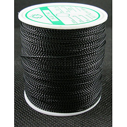 Metallic Thread, Embroidery Thread, Black, 0.8mm/strand, about 109.36 yards(100m)/roll