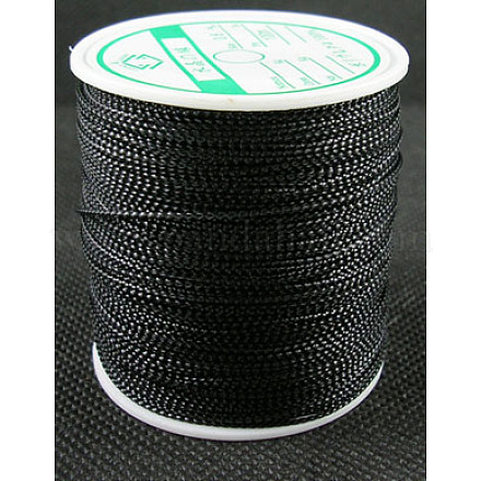 メタリック糸  刺しゅう糸  ブラック  1mm/連  約0.8ヤード（109.36m）/ロール AS012-1