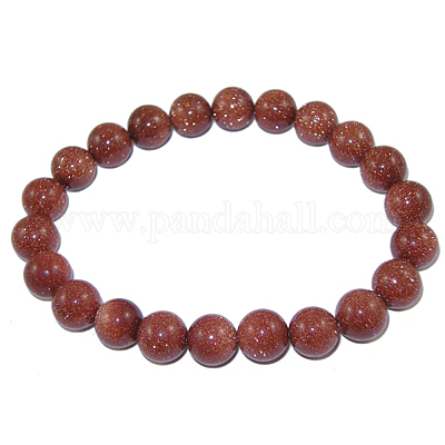 Синтетический голдстоуновские бисерные браслеты простирания B072-8-1