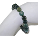 Natural Moss Agate Beaded Stretch Bracelets B072-5-1