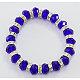 Faceted Rondelle Glass Beads Bracelet B231-25-1