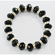 Bracelet à facettes en perles de verre B231-27-1