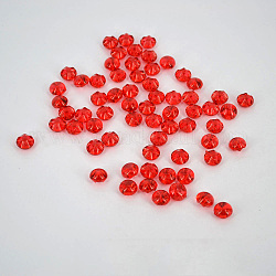 Transparente Kristall-Tasten, Acryl-Taste, rot, ca. 12 mm Durchmesser, Bohrung: 1.5 mm, ca. 150 Stk. / Beutel