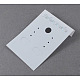 プラスチックピアスディスプレイカード  長方形  ホワイト  サイズ：約51mm長  37 mm幅。 BCOF-S007-1