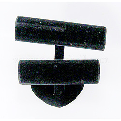 Velvet T Bar Bracelet Display Stand, Black, Size: about 17cm high, 18~19cm wide