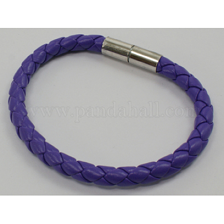 Braided Imitation Leather Bracelets BFS022-20-1