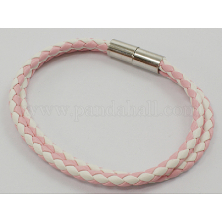 Braided Imitation Leather Bracelets BFS022-25-1