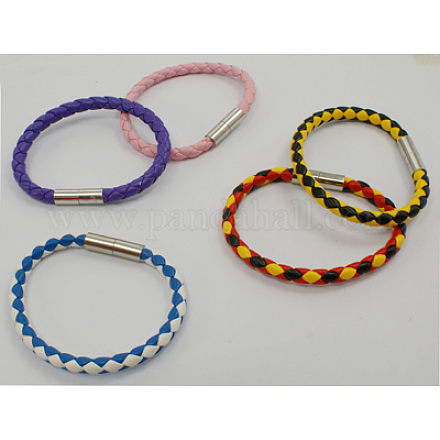 Braided Imitation Leather Bracelets BFS022-1