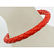 Braided PU Leather Cord Bracelet Making BFS022-12-2