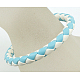 Braided PU Leather Cord Bracelet Making BFS022-13-2