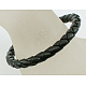 Braided PU Leather Cord Bracelet Making BFS022-15-2