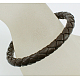 Braided PU Leather Cord Bracelet Making BFS022-16-2