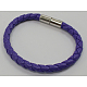 Braided Imitation Leather Bracelets BFS022-20-1
