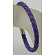Braided Imitation Leather Bracelets BFS022-20-2