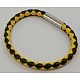 Braided Imitation Leather Bracelets BFS022-22-1
