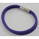Braided Imitation Leather Bracelets BFS022-24-1