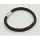 Braided Imitation Leather Bracelet BFS026-4-1