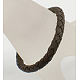 Braided Imitation Leather Bracelet BFS026-4-2