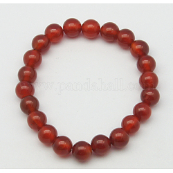 Agate bracelet extensible, bracelets cadeaux fête des mères, rouge, 52mm