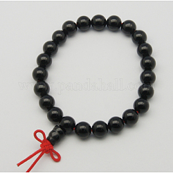 Agate Bracelet, For Prayer Beads, Black, Inner Diameter: 2-1/8 inch(5.4cm)