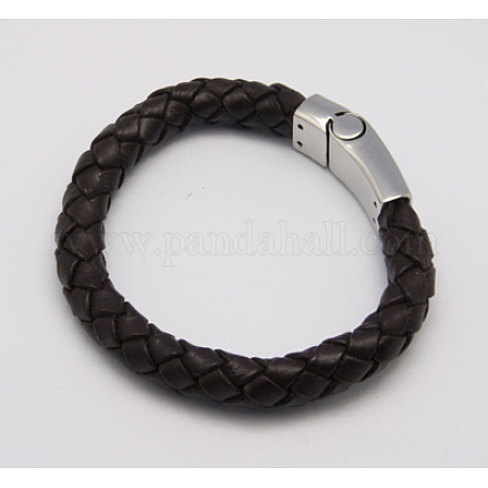 Braided Leather Cord Bracelets BJEW-H171-1-1