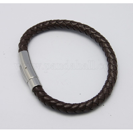 Braided Leather Cord Bracelets BJEW-H179-1-1