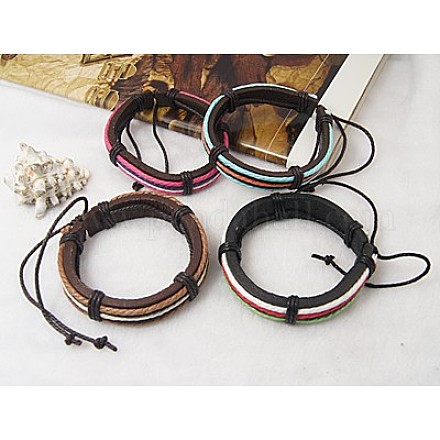 Valentine Day Gifts for Men Cord Bracelets BJEW-H310-M-1